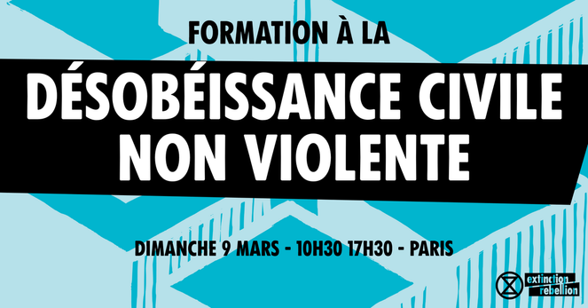 Formation à la Désobéissance civile sur Paris le 9 mars à 10h30