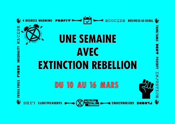Une semaine avec Extinction Rebellion : l'agenda !