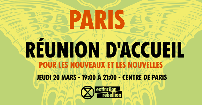 Réunion d'accueil sur Paris le 20 mars à 19h